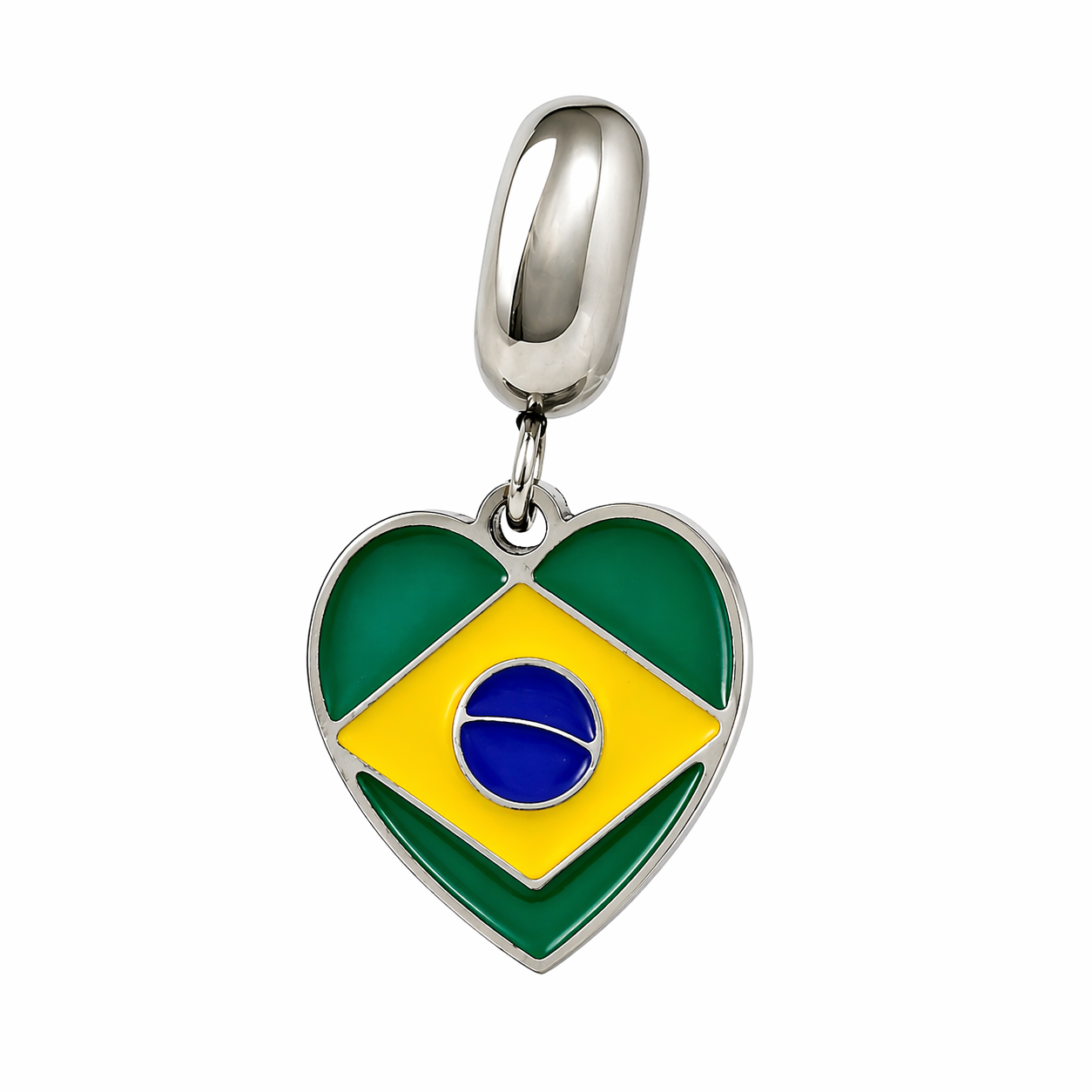 Berloque Coração Brasil
