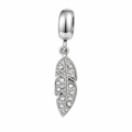 Berloque Folha com Strass