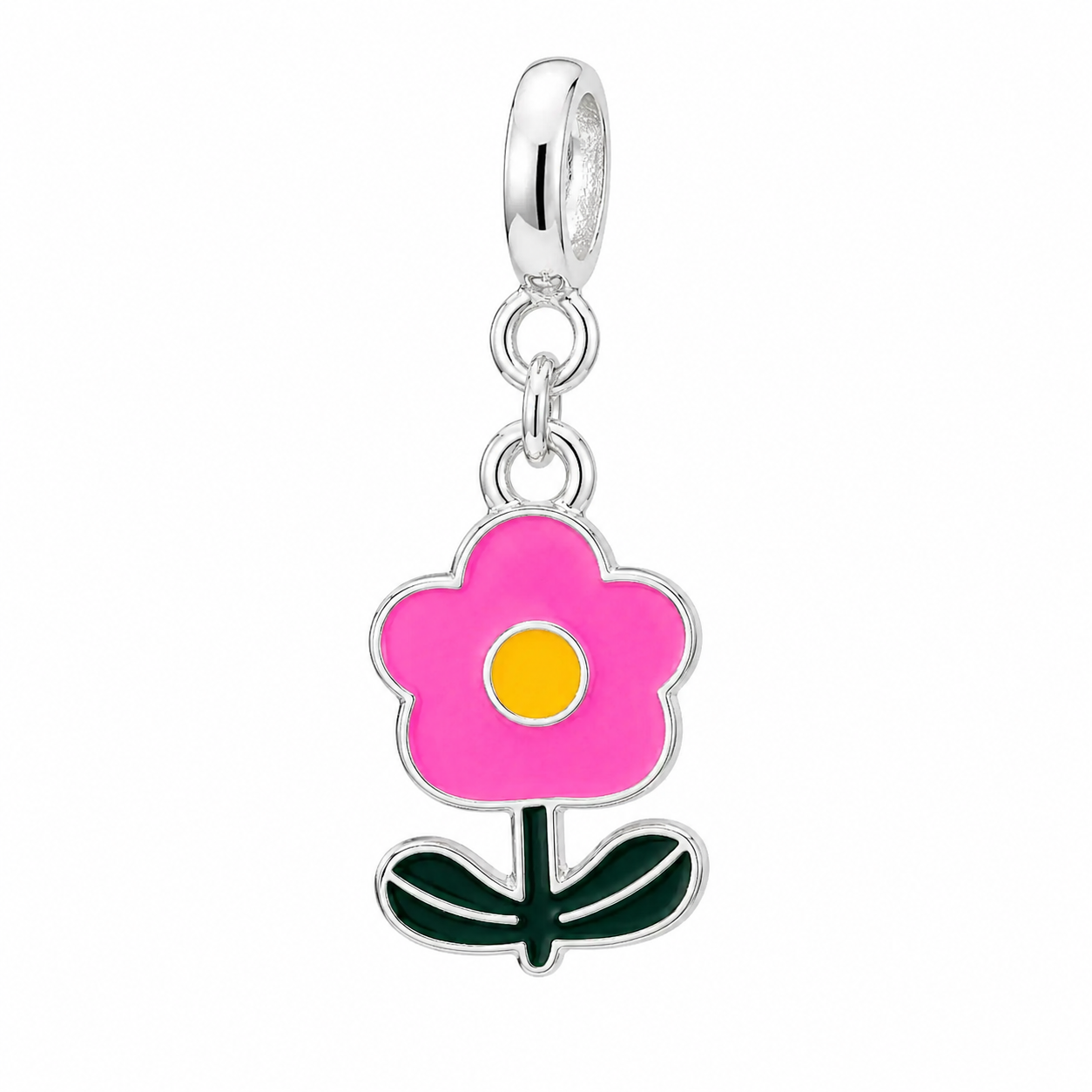 Berloque Florzinha Rosa
