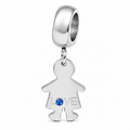 Berloque Menino Love com Strass Azul