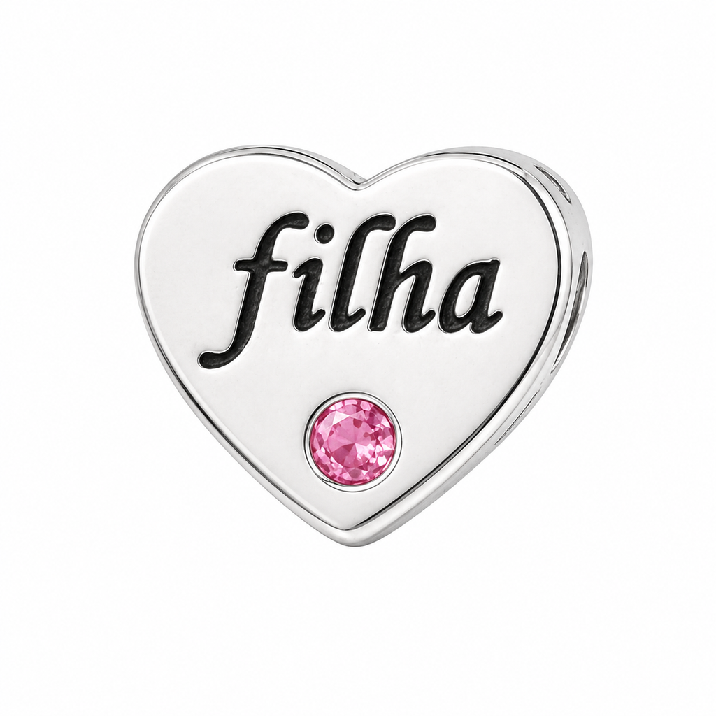 Berloque Separador Coração Filha