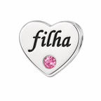Berloque Separador Coração Filha