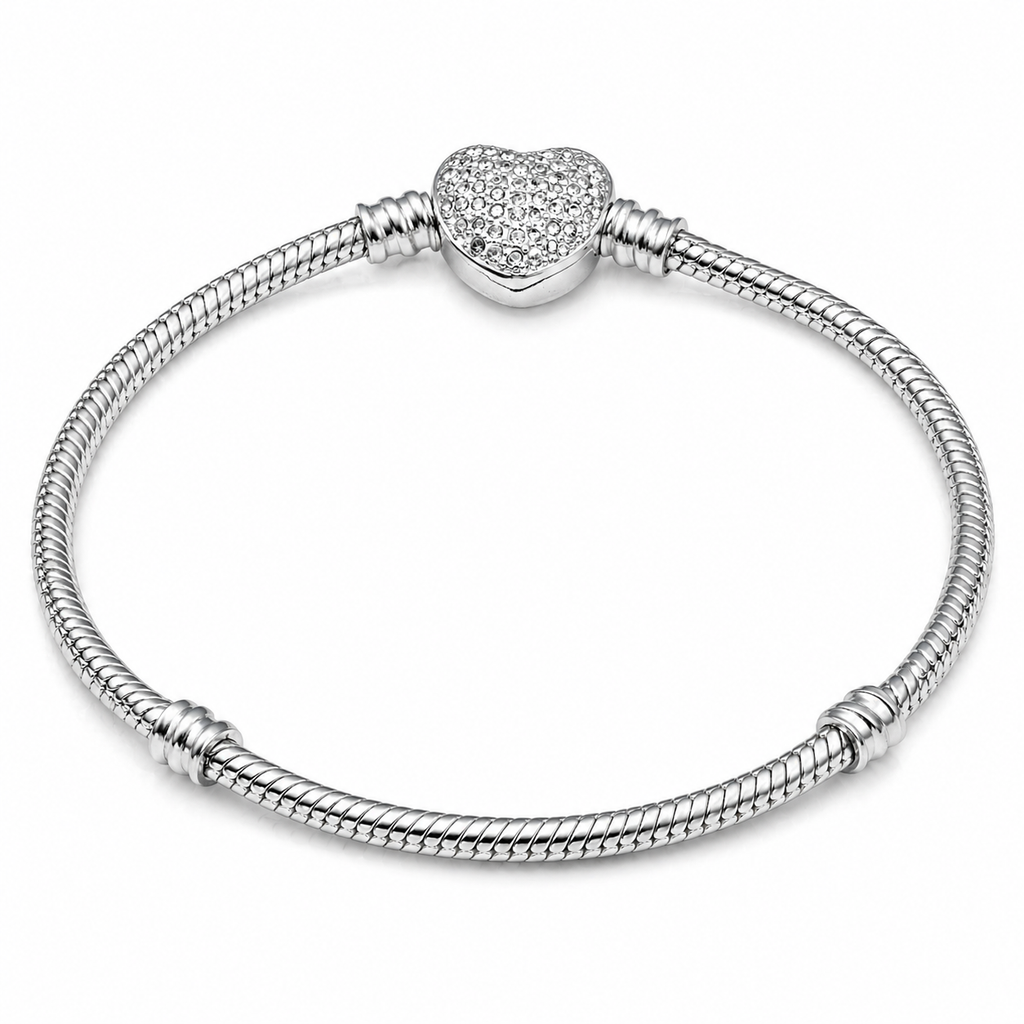 Pulseira Estilo Pandora Coração