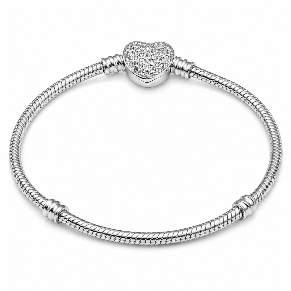 Pulseira Estilo Pandora Coração