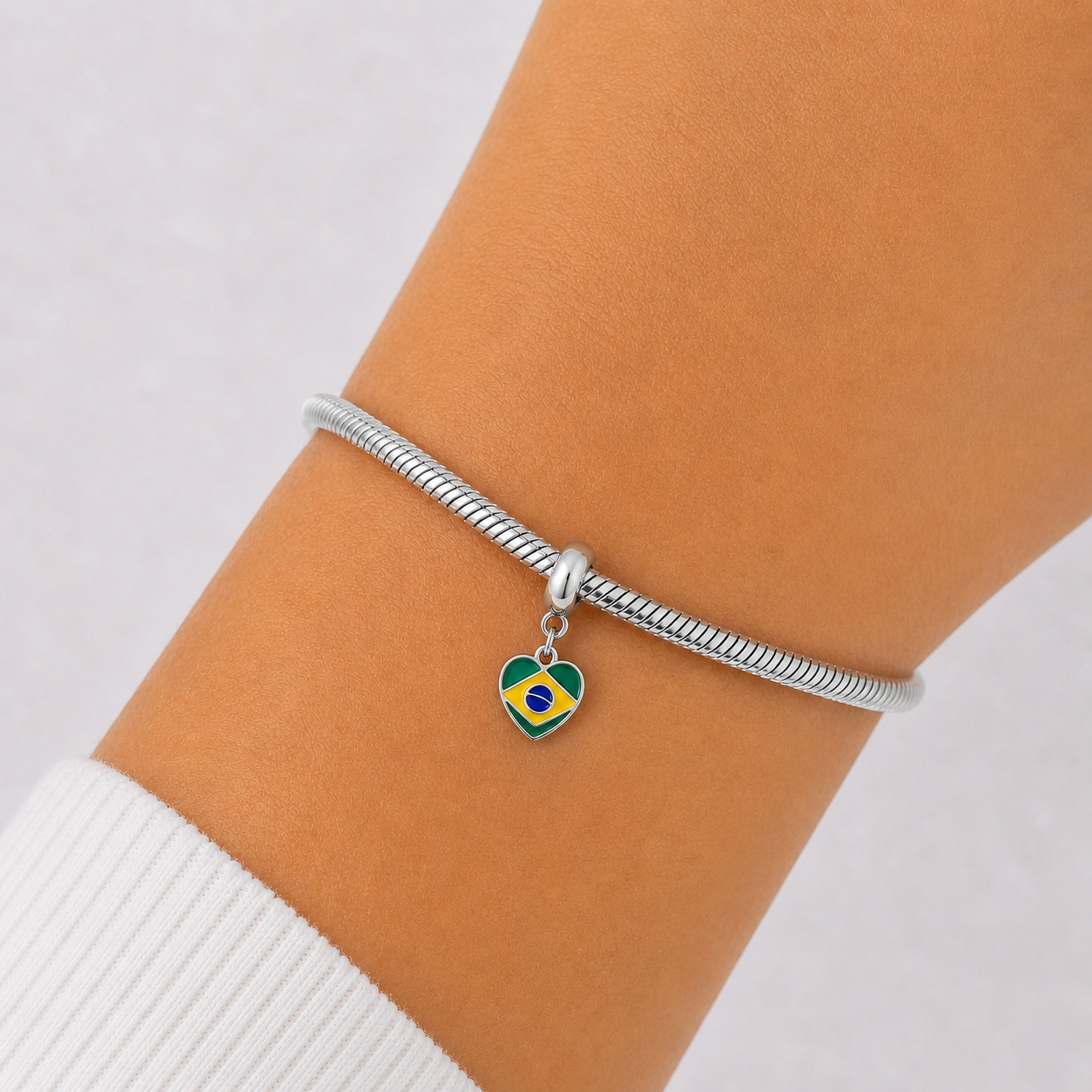 Berloque Coração Brasil