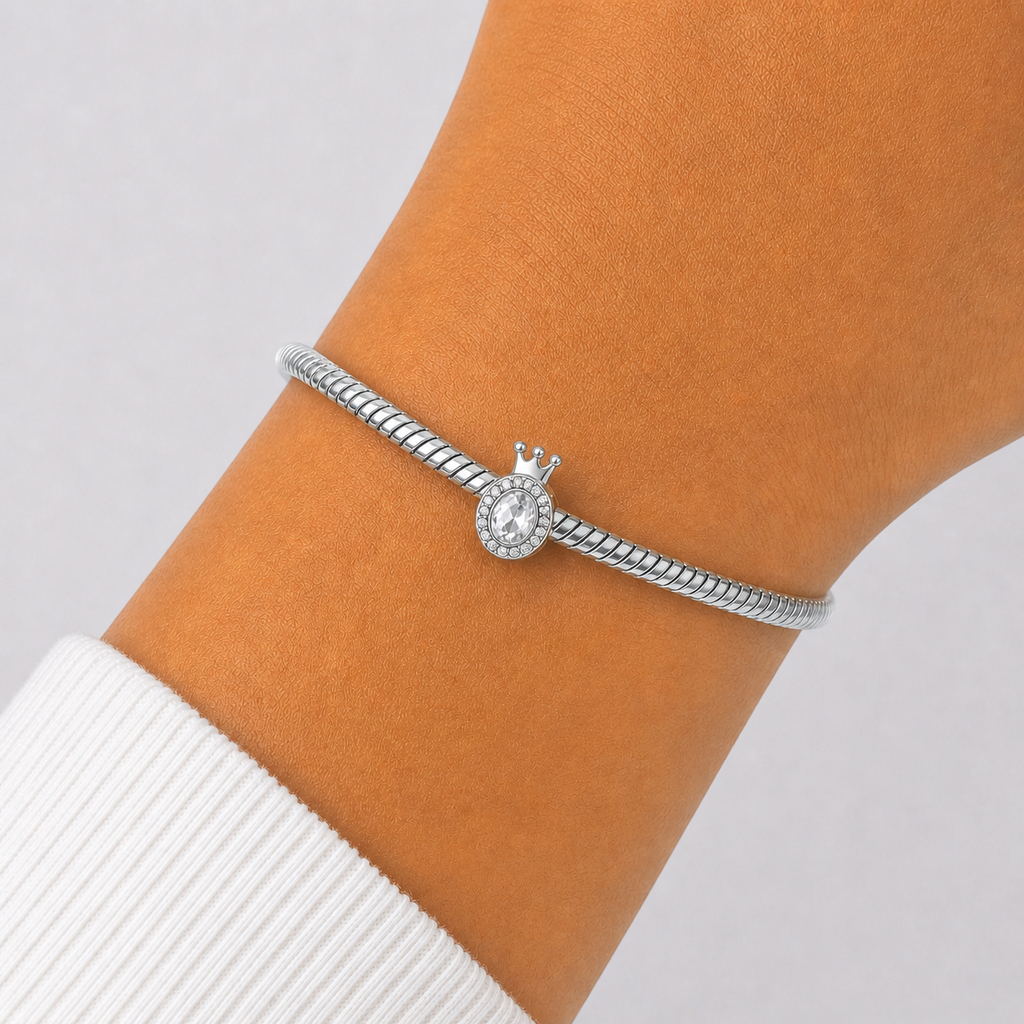 Berloque Separador Anel com Pedra