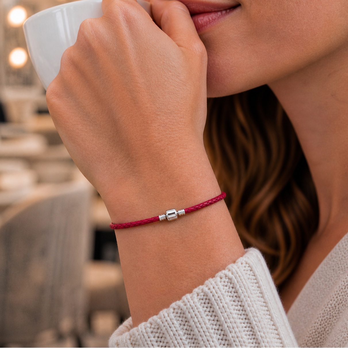 Pulseira Pulse Estilo Pandora em Couro