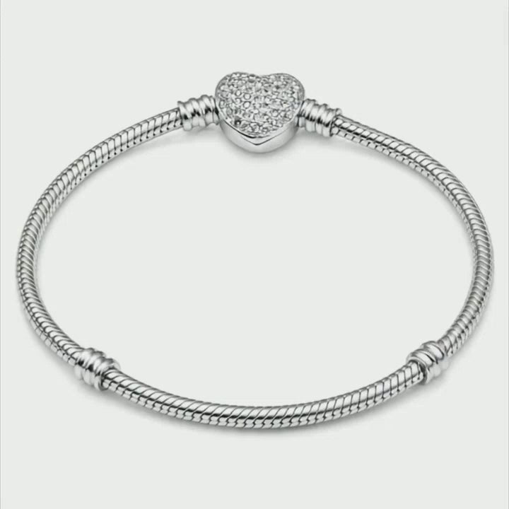 Pulseira Estilo Pandora Coração