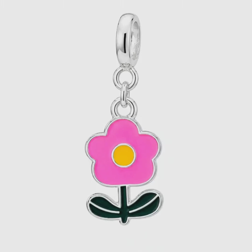 Berloque Florzinha Rosa